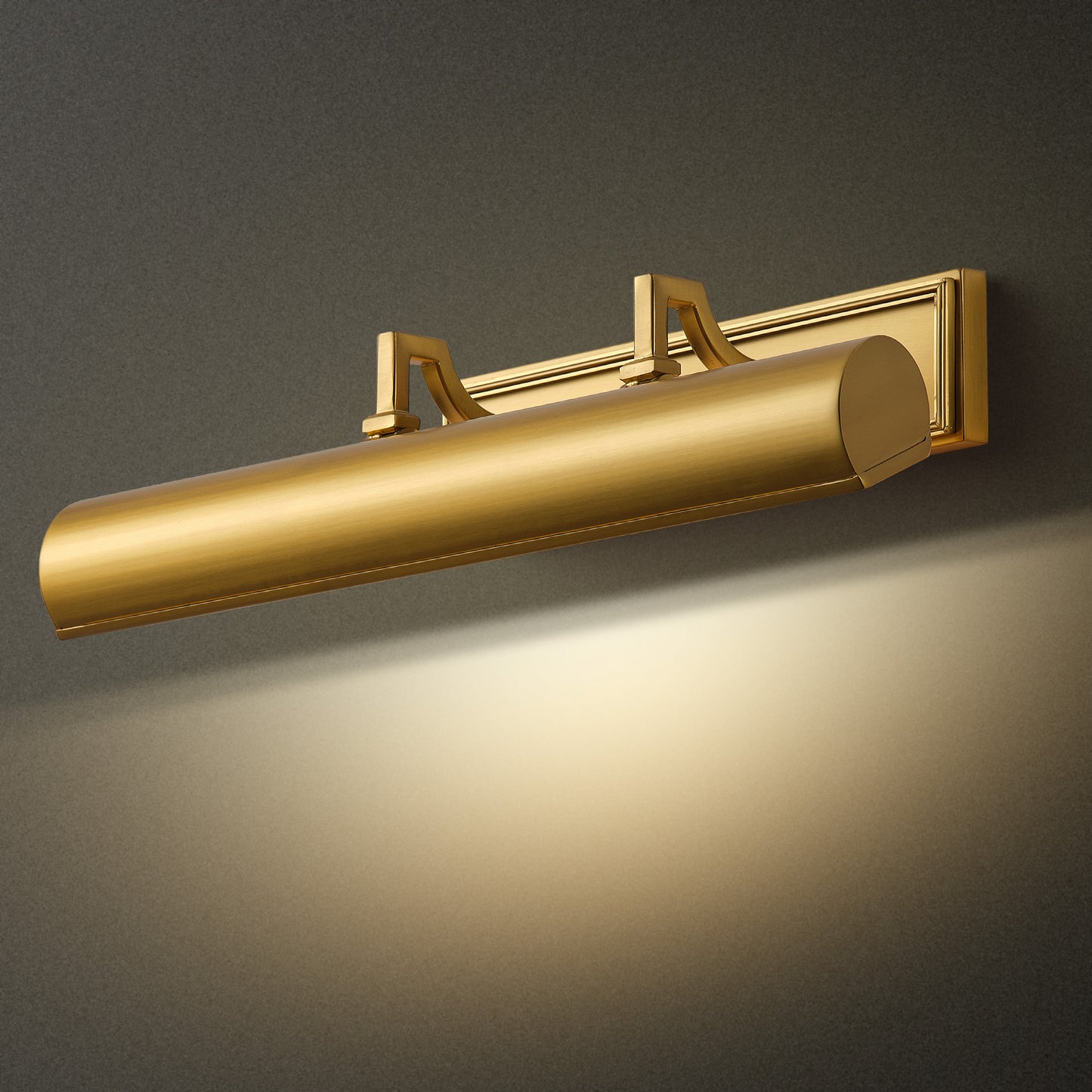 24 in. 1-Light Gold Modern Vanity Light with White Shade