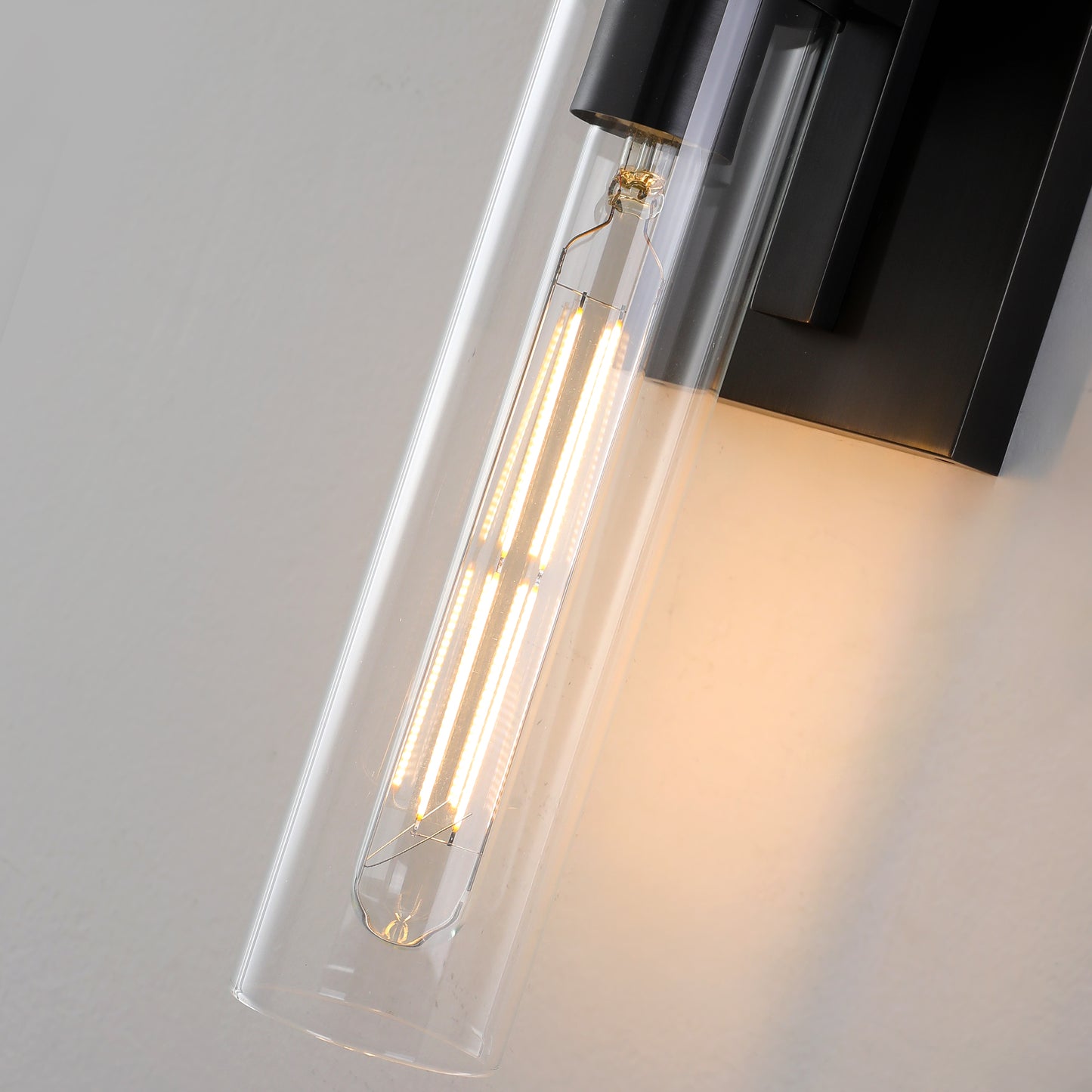 24.8 in. 2-Light Matte Black Wall Sconce, Vanity light, Modern Wall Light for Living Room, Bathroom, Bedroom (Set of 1)
