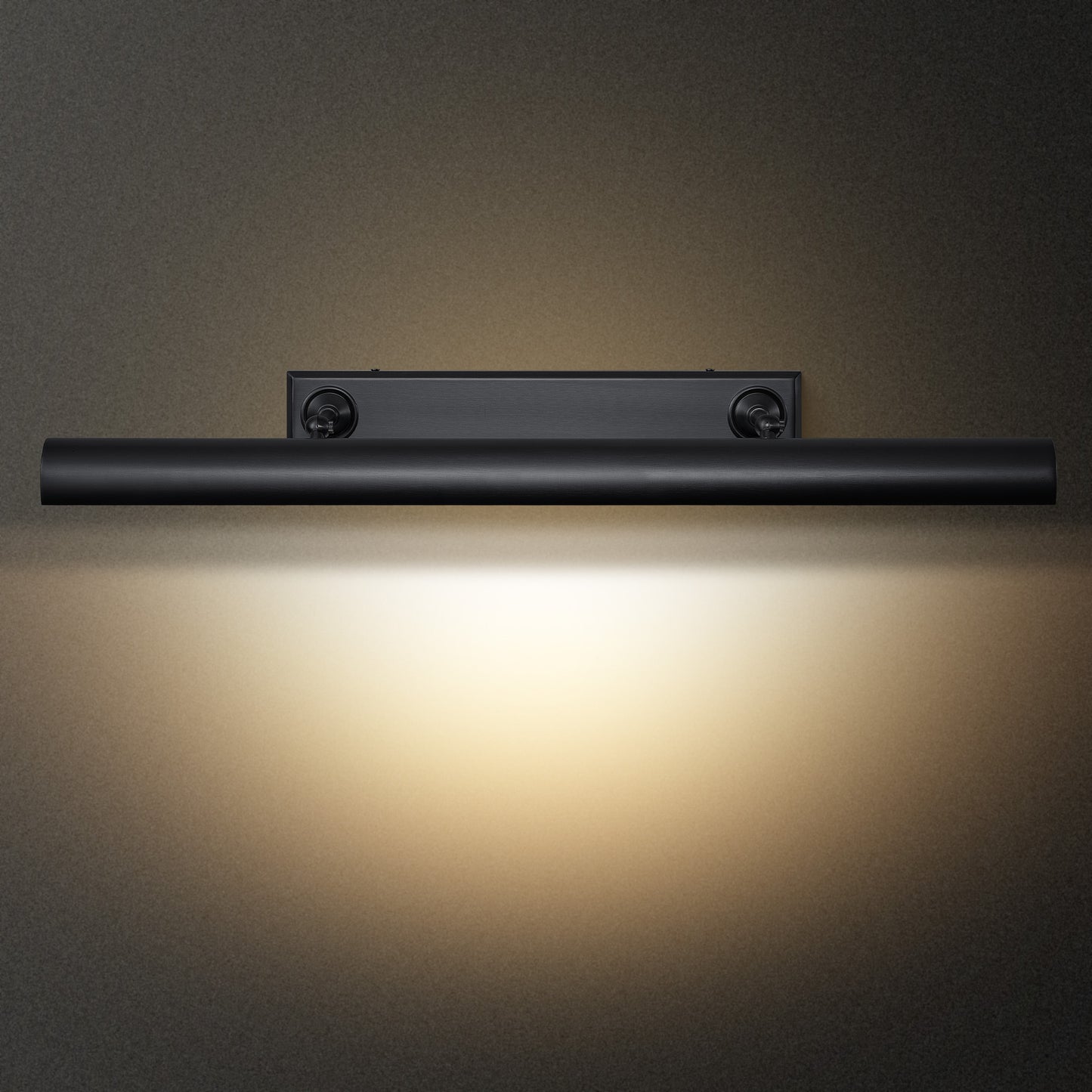 24 in. 1-Light Black LED Vanity Light, Solid Brass Modern Wall Sconce (Set of 2)