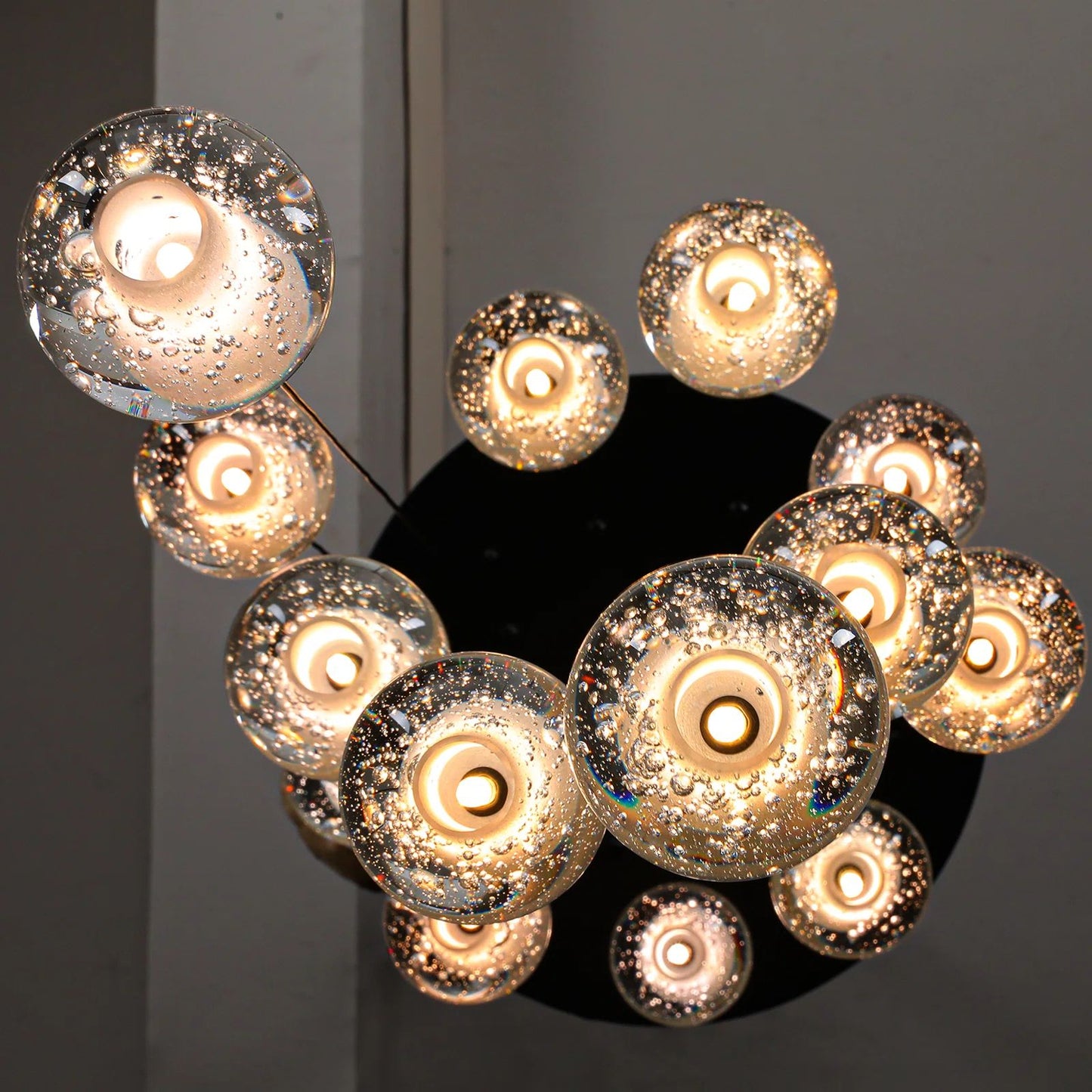 14-Lights Black Staircase Chandelier, Modern Pendant Light Fixture for Living Room, Bedroom, Dinning Room, Foyer