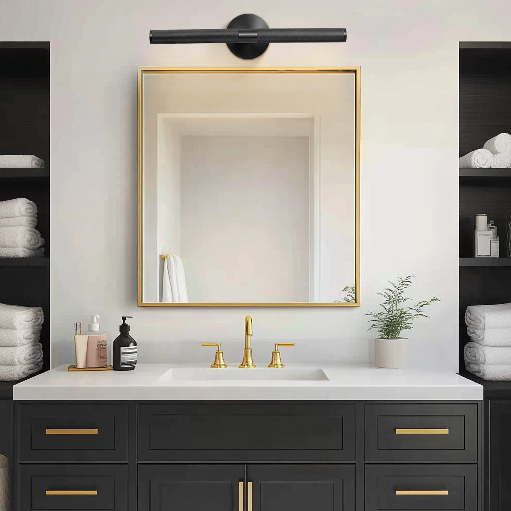 24 in. 1-Light Black Wall Sconce, Picture Lights for Wall, Modern Wall Light for Living Room, Bathroom, Bedroom