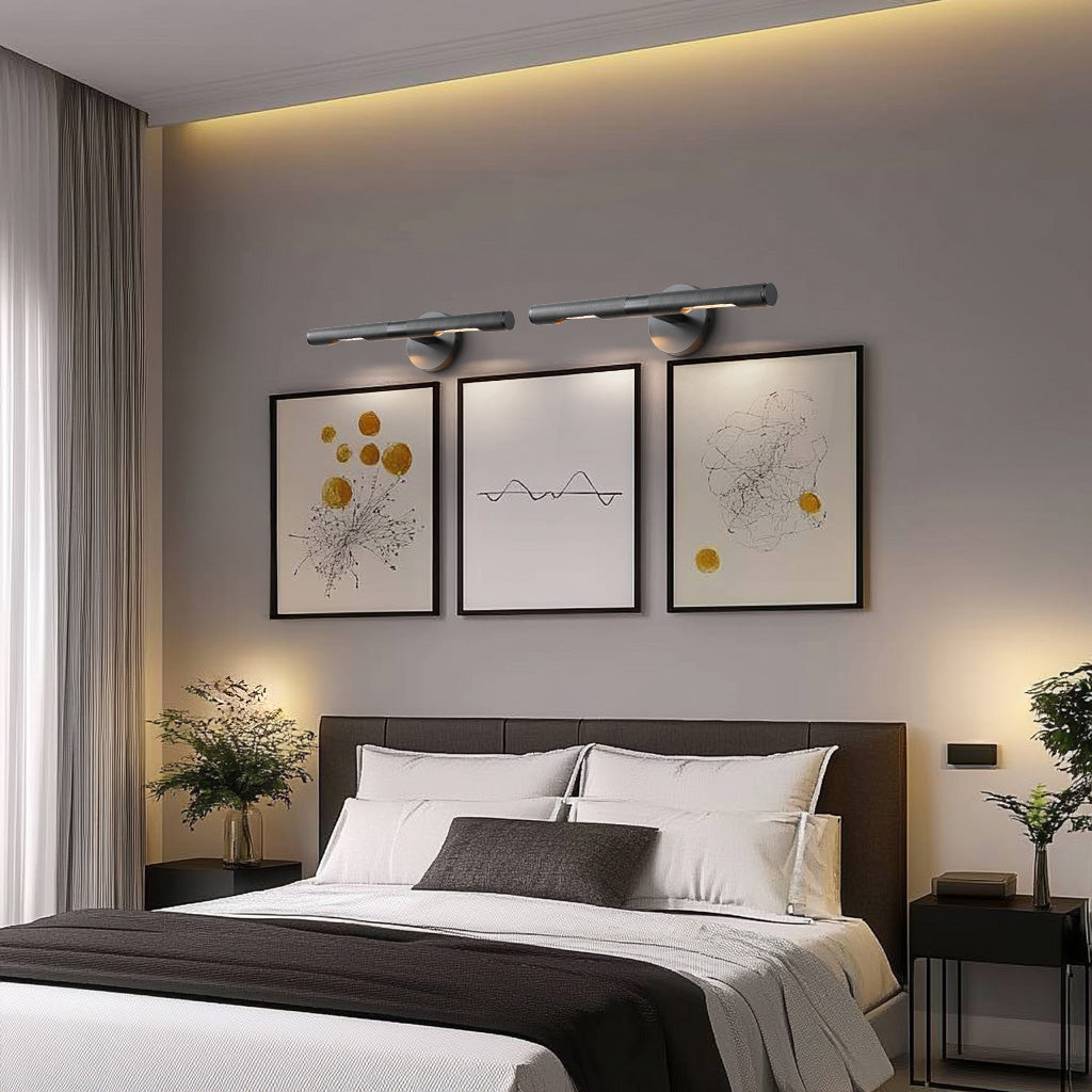 24 in. 1-Light Black Wall Sconce, Picture Lights for Wall, Modern Wall Light for Living Room, Bathroom, Bedroom