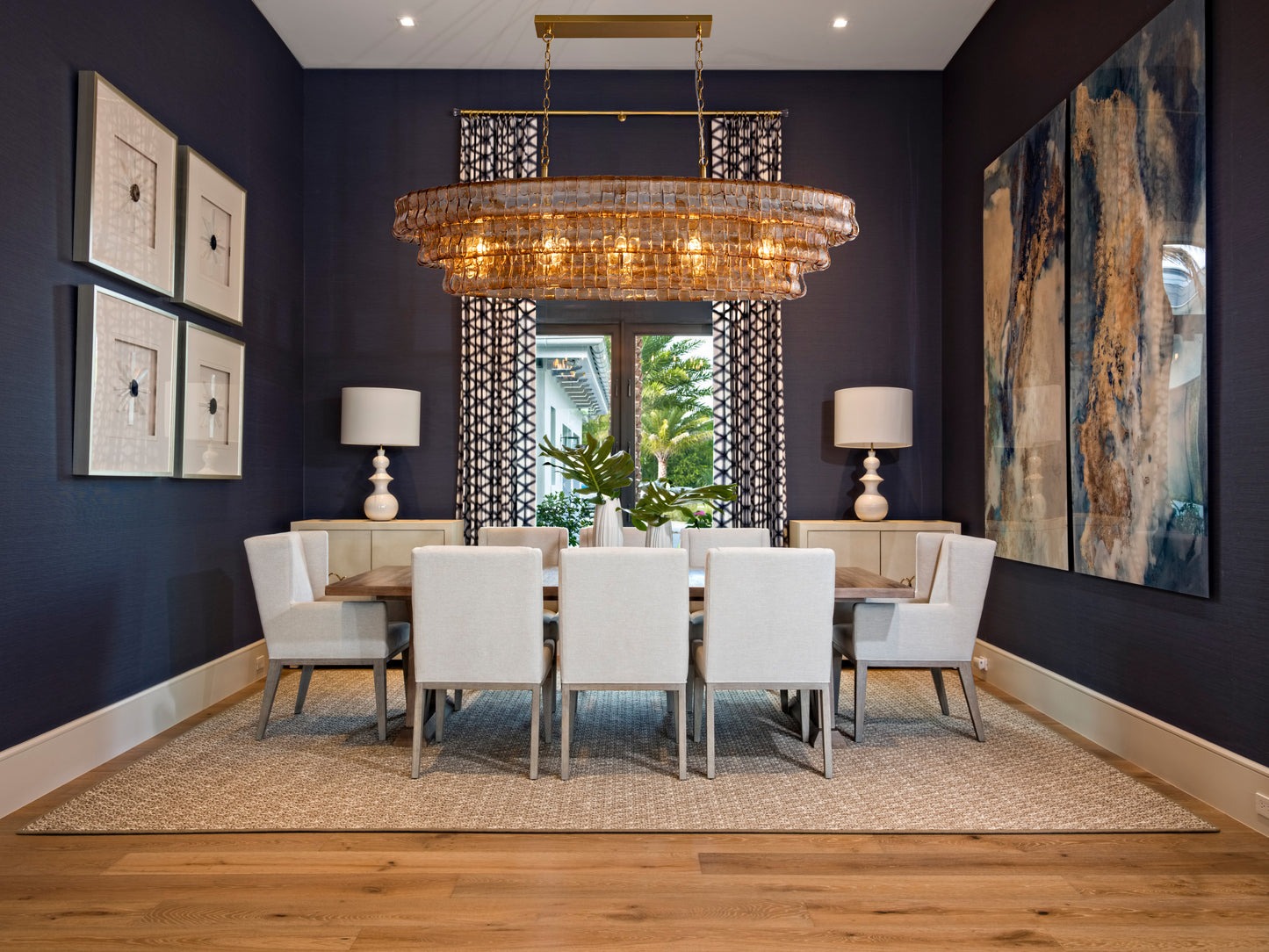 Modern Chandelier 54 in. 5-Lights Luxury Linear Gold Chandelier for Dining Room, Kitchen, Living Room, Bar