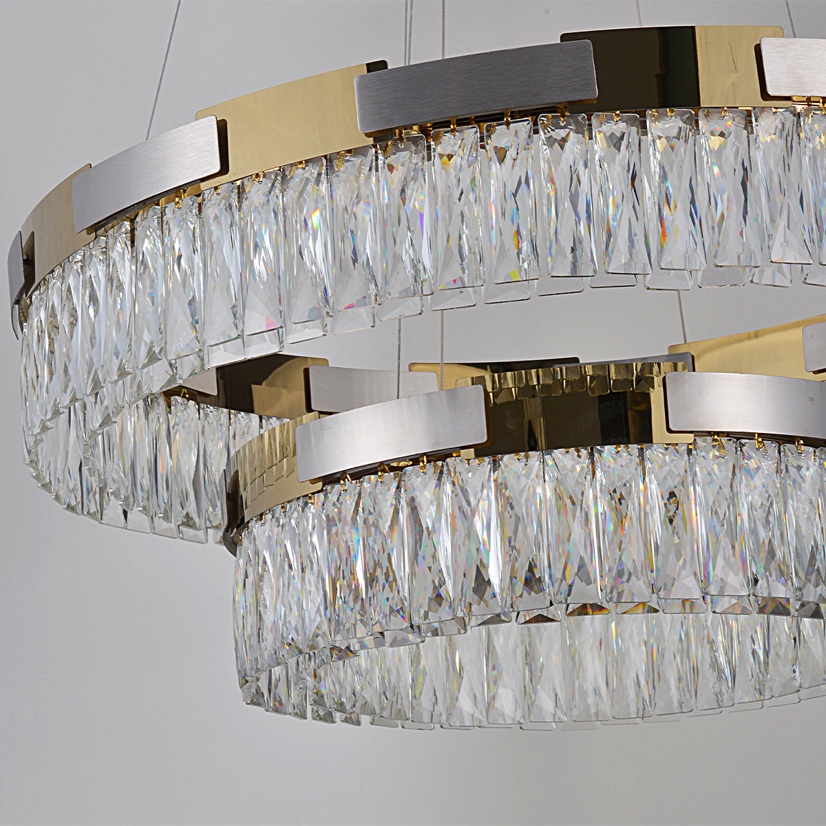 Modern double-layer crystal chandelier