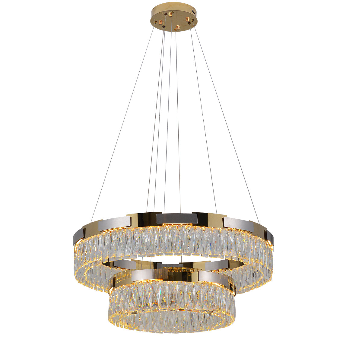 Modern double-layer crystal chandelier