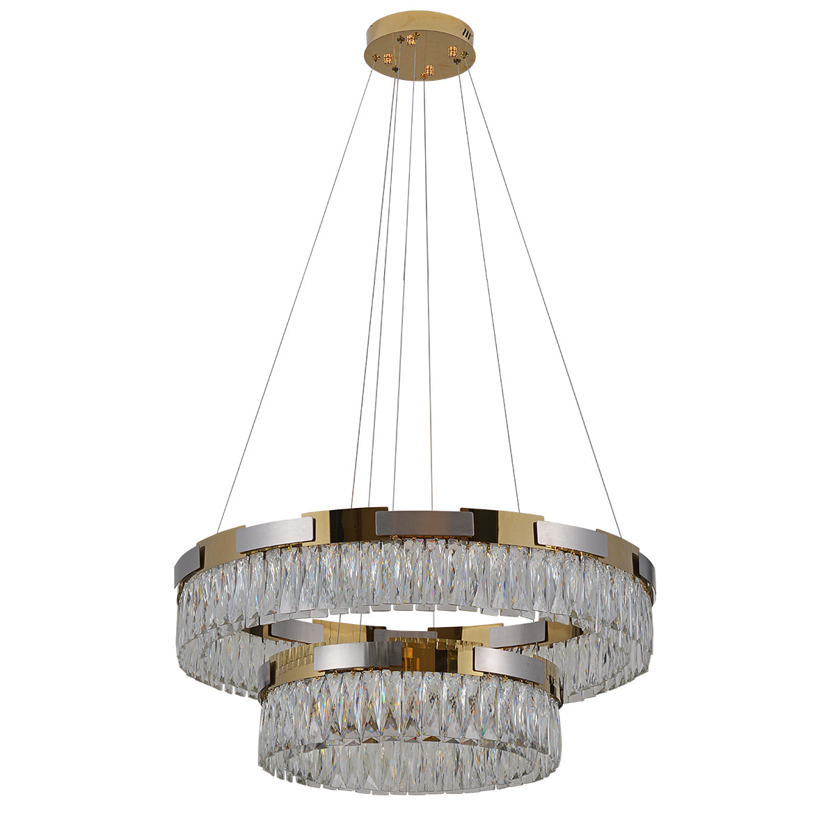 Modern double-layer crystal chandelier