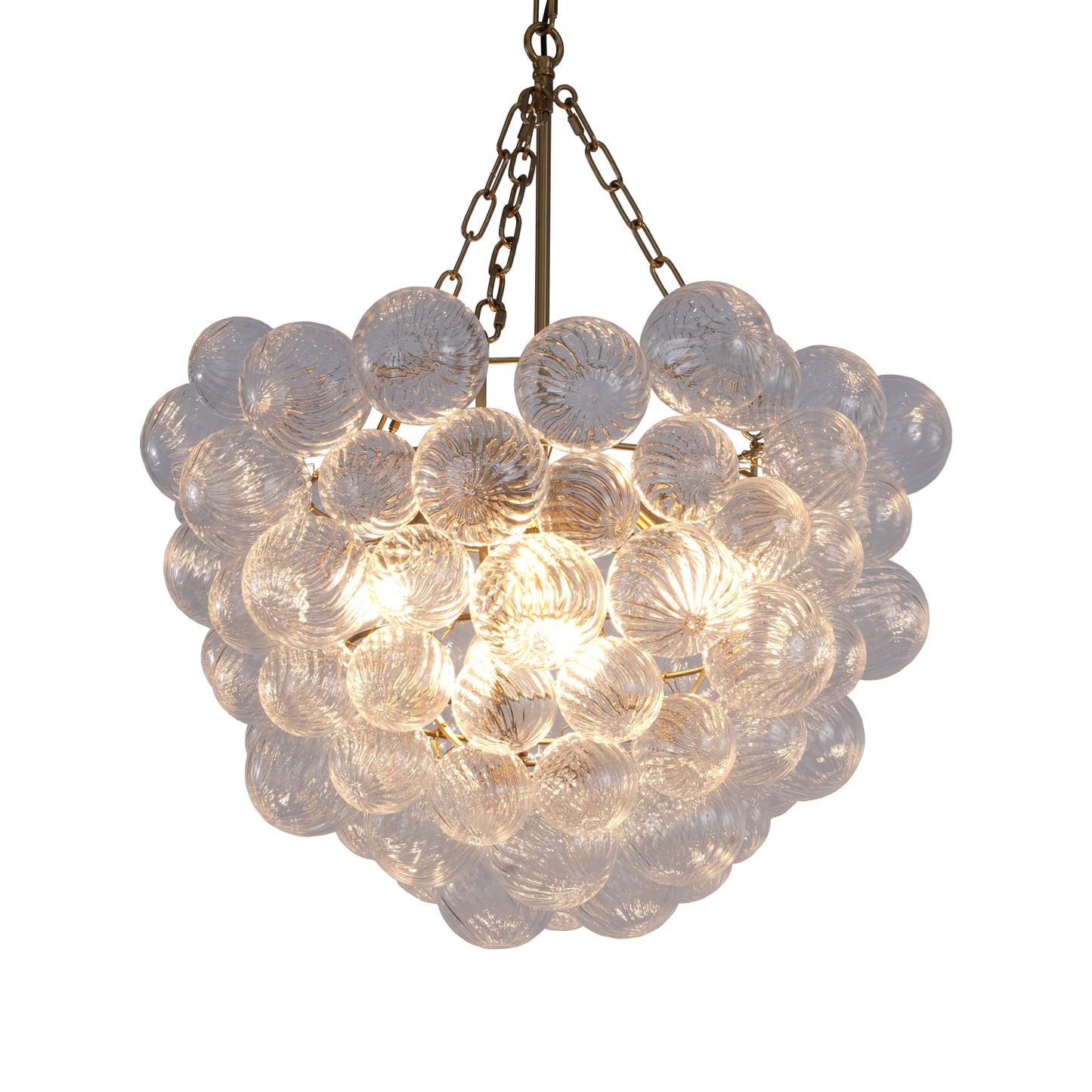 Modern Chandelier 36 in. 10-Light Gold Buble Chandelier for Dinning Room, Living Room, Foyer, Bedroom