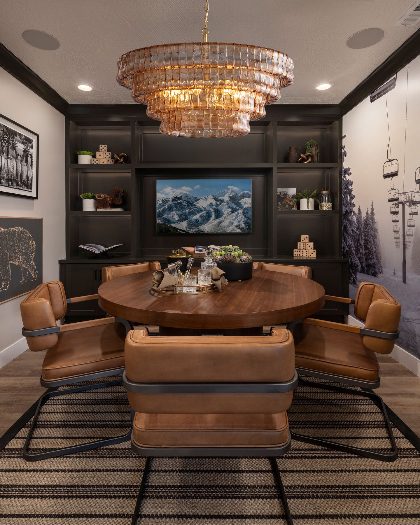 Modern Chandelier 36 in. 6-Lights Luxury Drum Gold Chandelier for Dining Room, Foyer, Living Room, Bedroom
