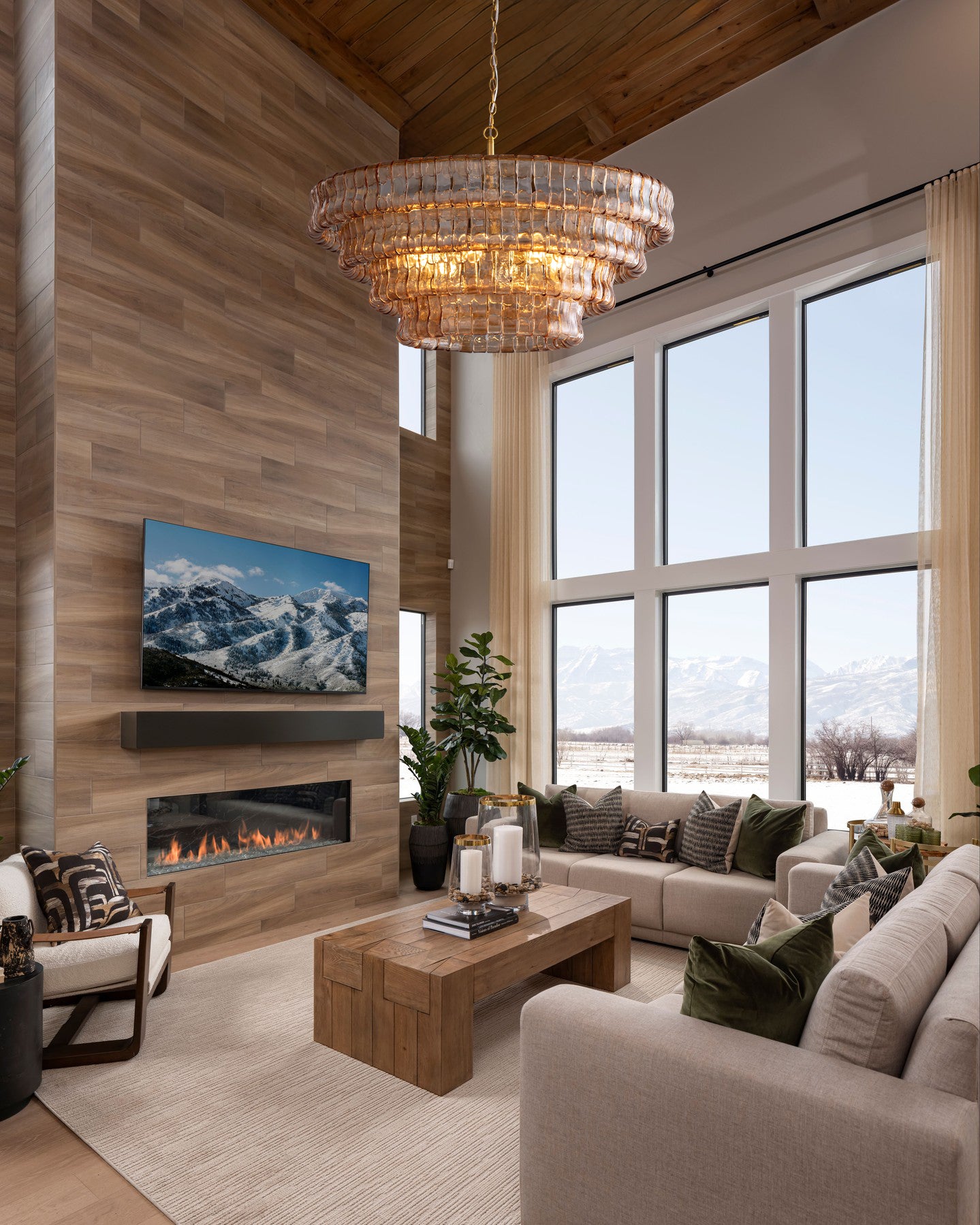 Modern Chandelier 36 in. 6-Lights Luxury Drum Gold Chandelier for Dining Room, Foyer, Living Room, Bedroom