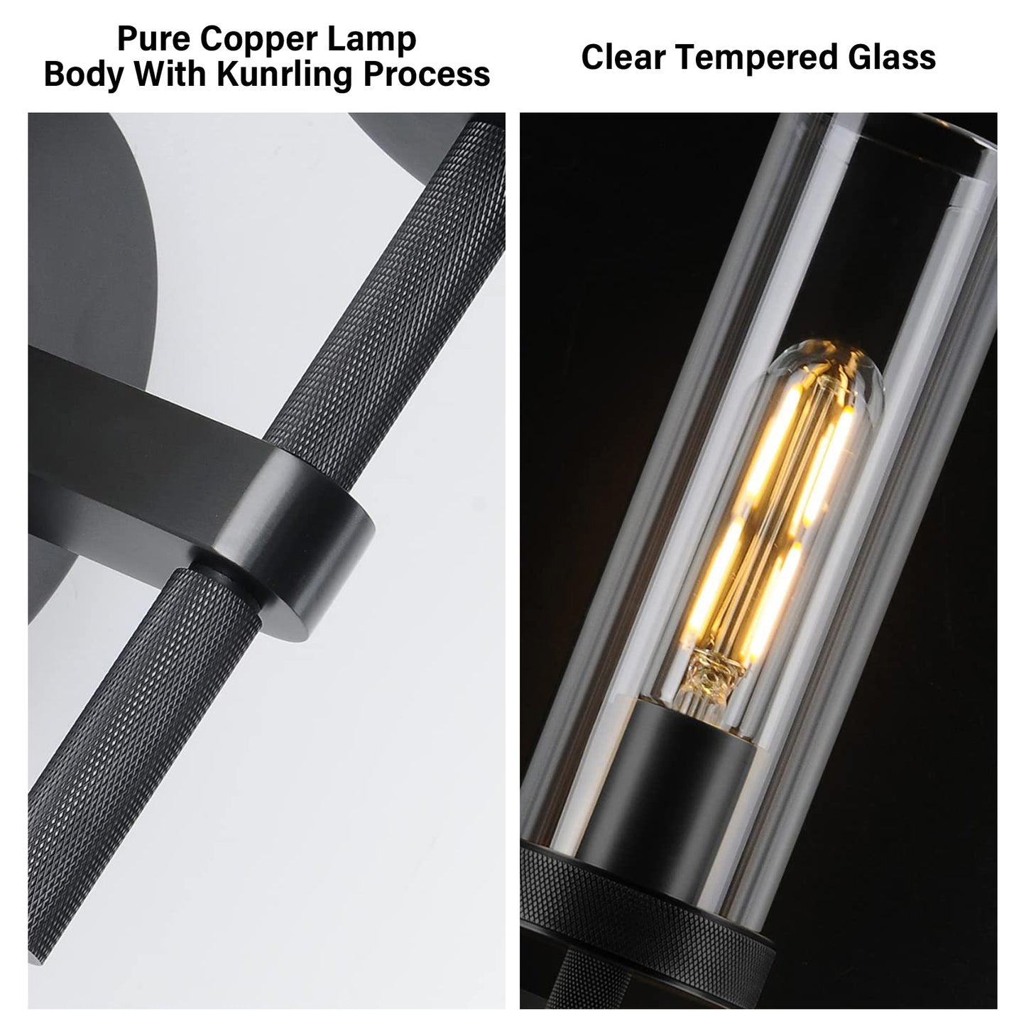 14 in. 1-Light 1-Piece Black Wall Sconce, Modern Wall Lighting for Living Room, Bedroom, Hallway, Bathroom