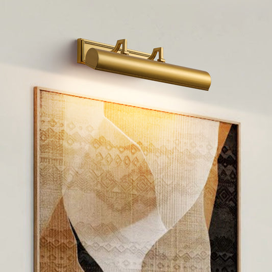 24 in. 1-Light Gold Modern Vanity Light with White Shade
