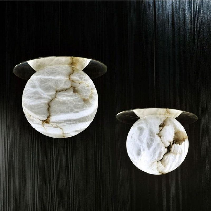 Alabaster Bedside Art Pendant Light