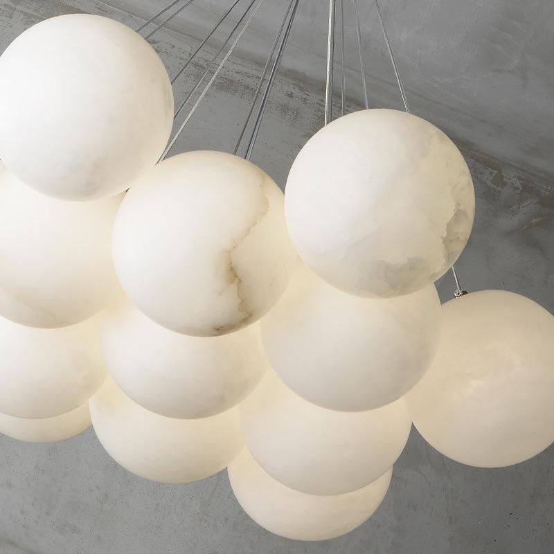 Alabaster Globe Art Pendant Chandelier