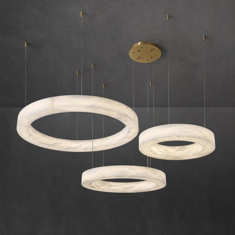 Alabaster Round Chandelier