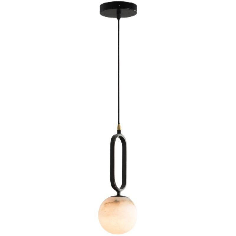 Larry Alabaster Sphere Pendant Light