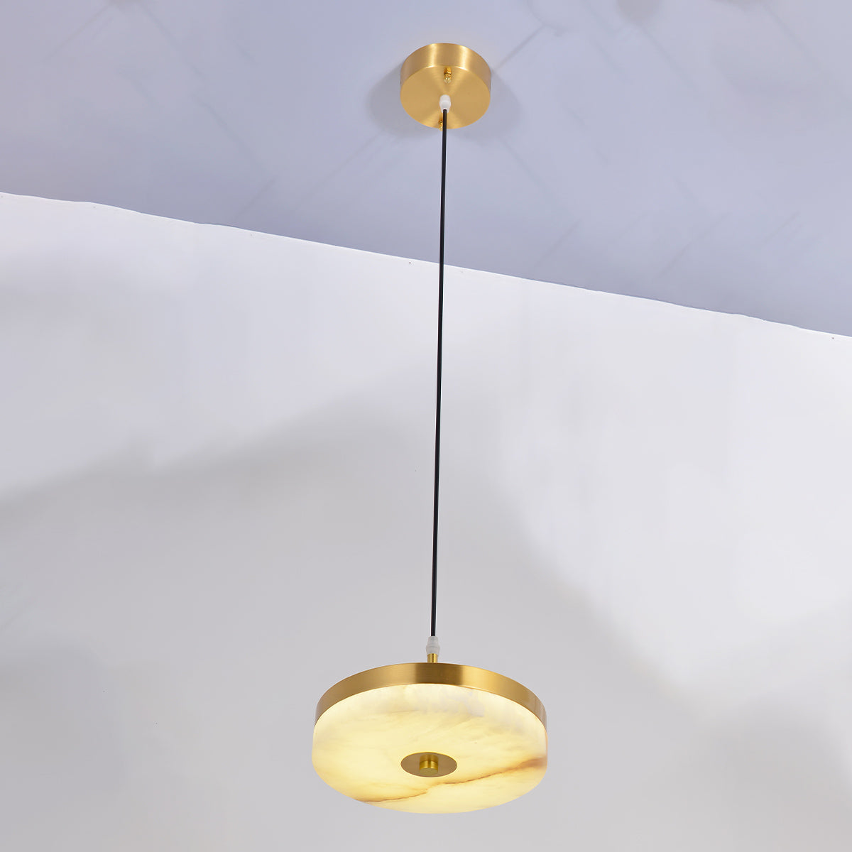 Alabaster Round Pendant Light