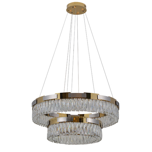 Modern double-layer crystal chandelier