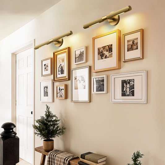 24 in. 1-Light Gold Wall Sconce, Picture Lights for Wall, Modern Wall Light for Living Room, Bathroom, Bedroom