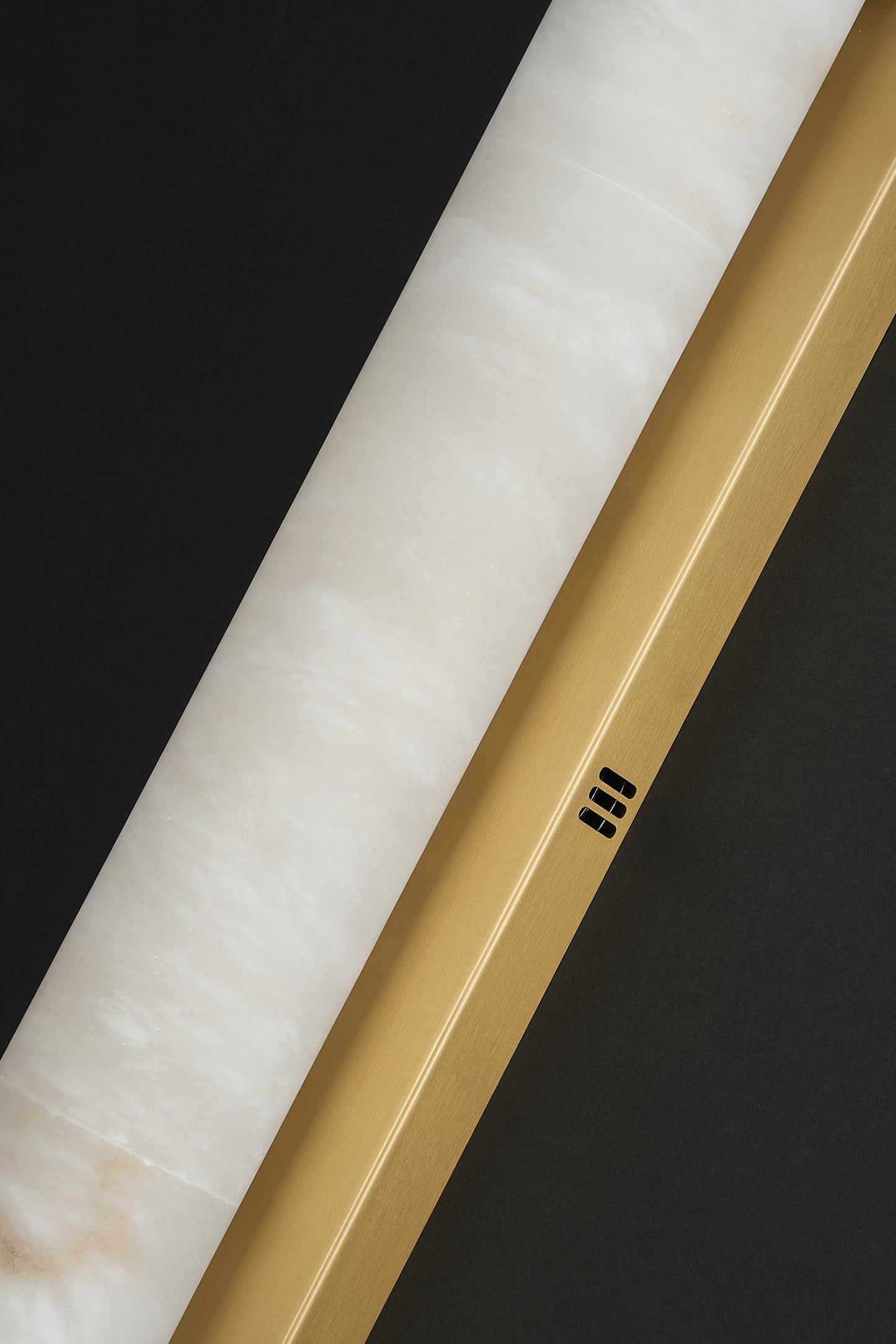 36 in. 1-Light Gold LED Wall Sconce, Natural Alabaster Modern Wall Light for Bedroom, Bathroom, Living Room