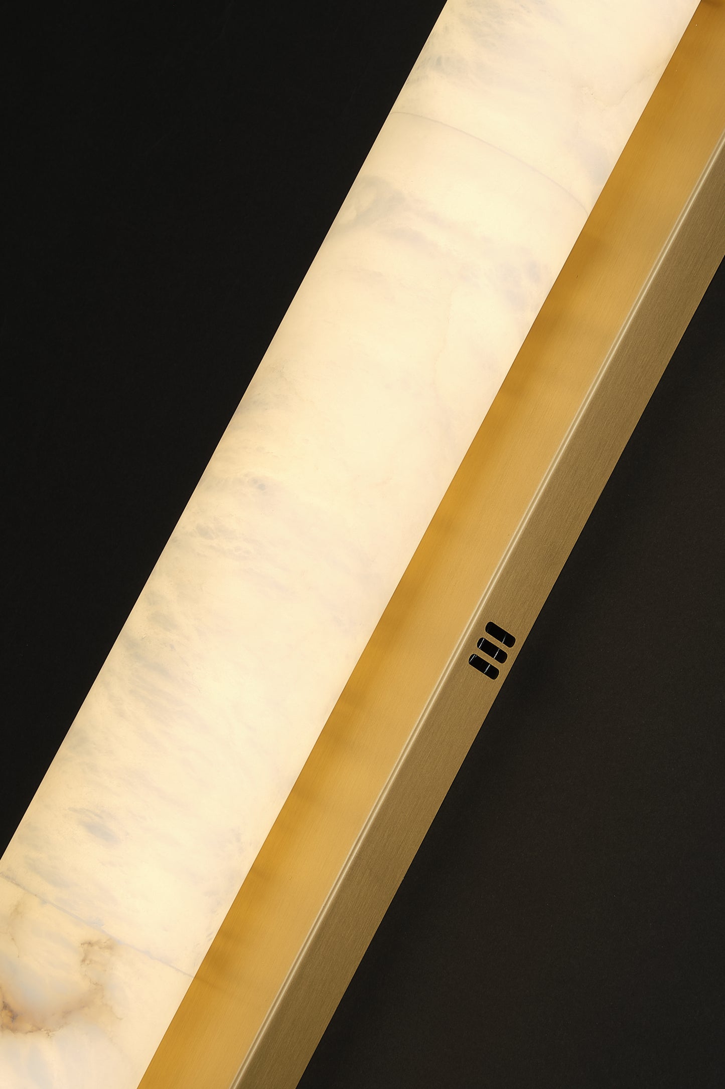 36 in. 1-Light Gold LED Wall Sconce, Natural Alabaster Modern Wall Light for Bedroom, Bathroom, Living Room