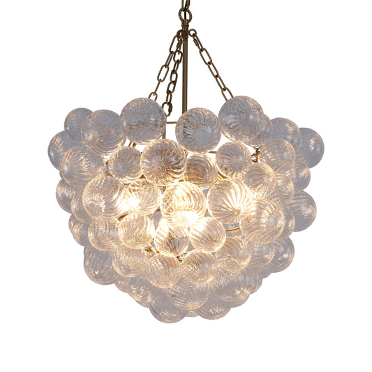 Modern Chandelier 24 in. 6-Light Gold Buble Chandelier for Dinning Room, Living Room, Foyer, Bedroom