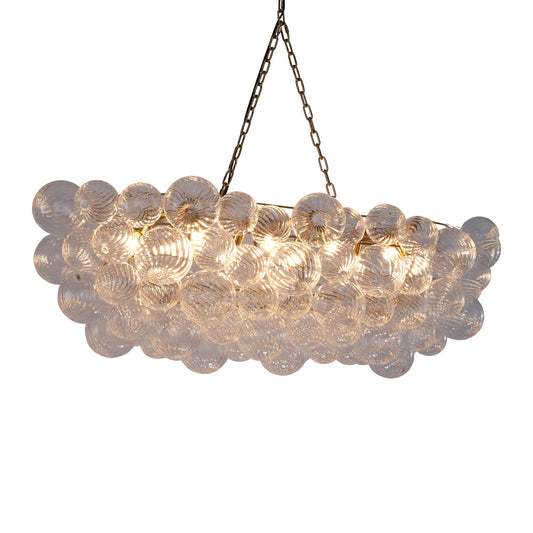 Modern Chandelier 51 in. 10-Light Gold Buble Chandelier for Dinning Room, Living Room, Foyer, Bedroom