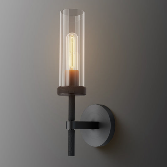 14 in. 1-Light 1-Piece Black Wall Sconce, Modern Wall Lighting for Living Room, Bedroom, Hallway, Bathroom
